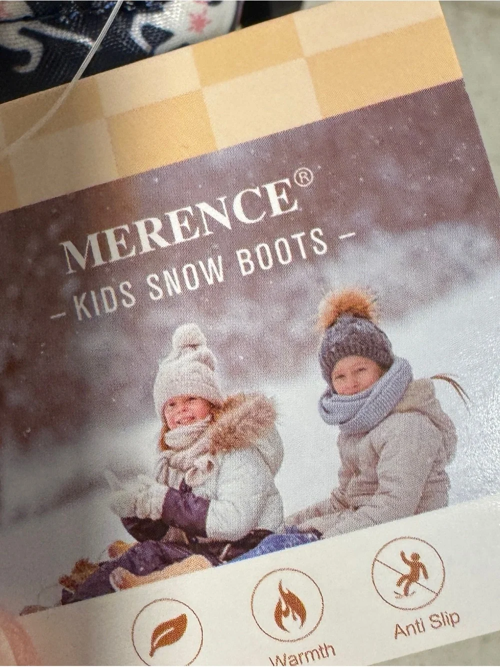 Merence Kids' Navy & Pink Unicorn Snow Boots